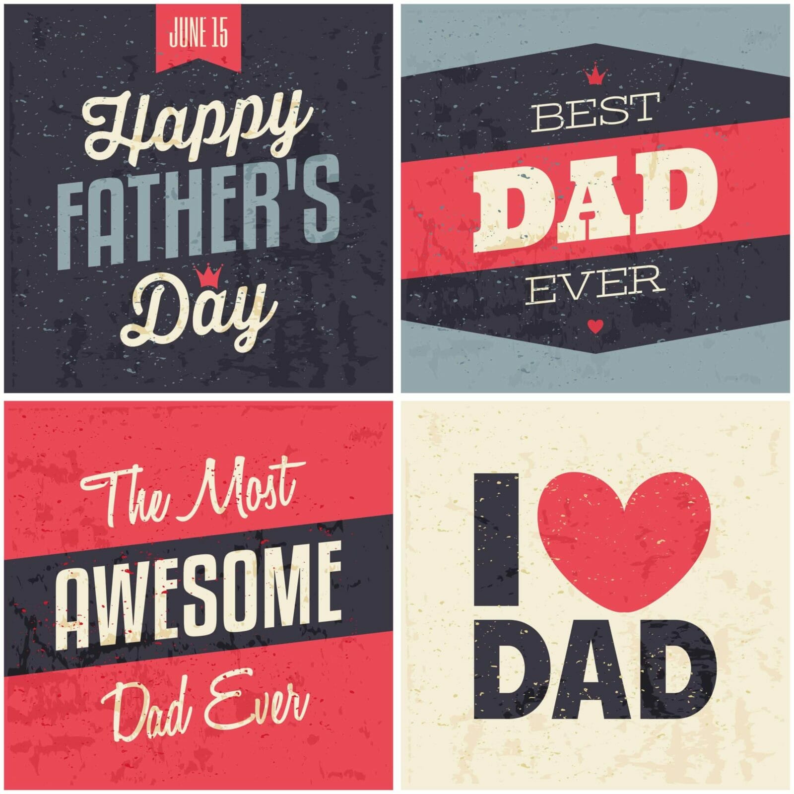 A selection of unique Father's Day cards for those seeking last-minute gifts.