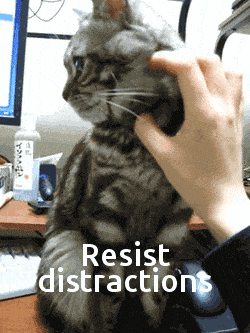 Resist distractions