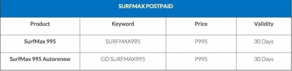 surfmax postpaid