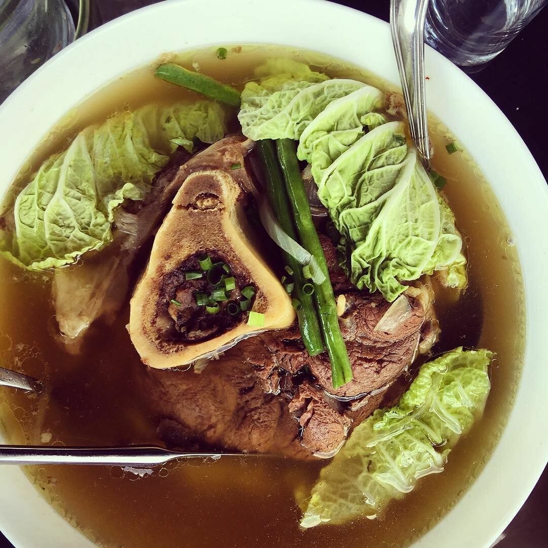 A #bulalo soup with bone.