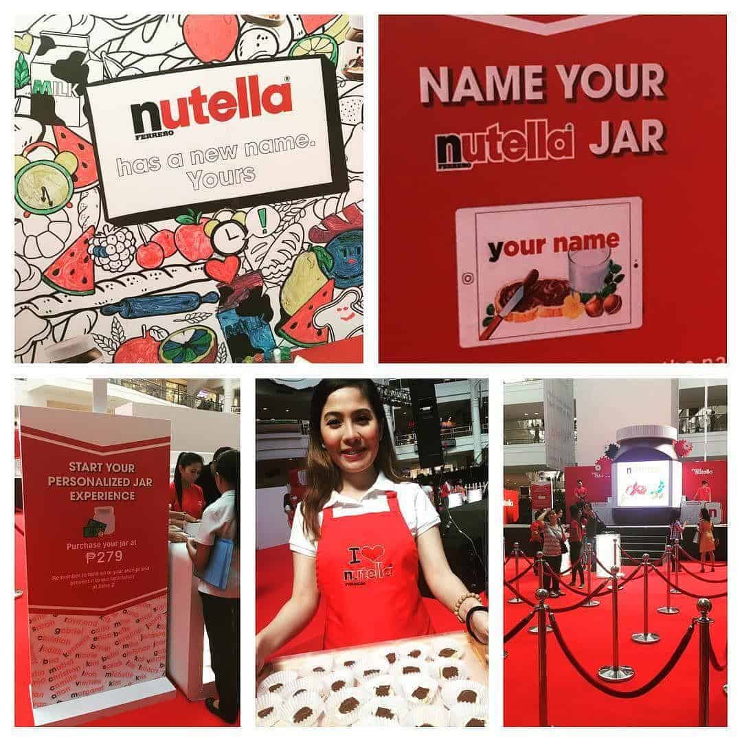 Customizable Nutella jars.