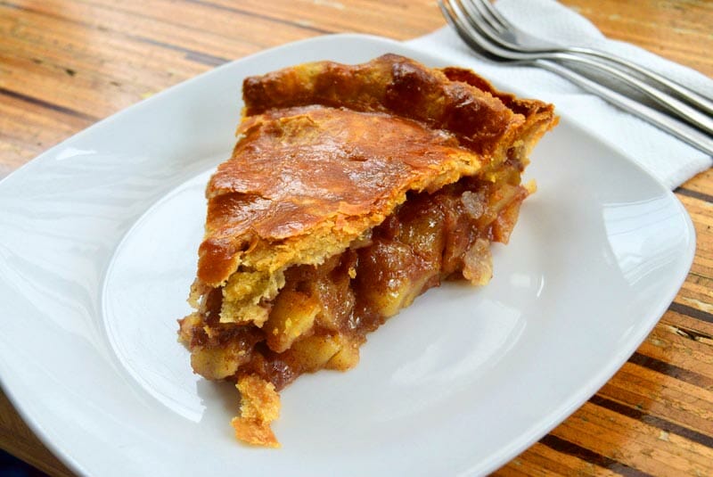 Commune Cafe: A slice of apple pie on a plate.