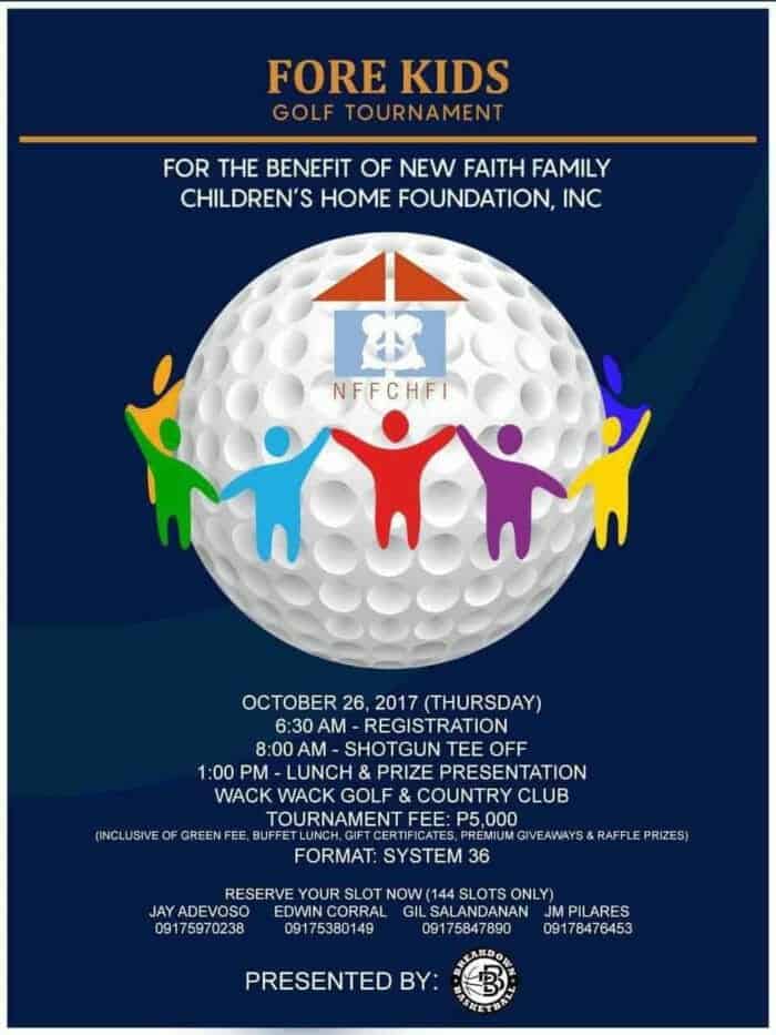 Fore Kids Golf Tournament for the benefit of a new faith family foundation.