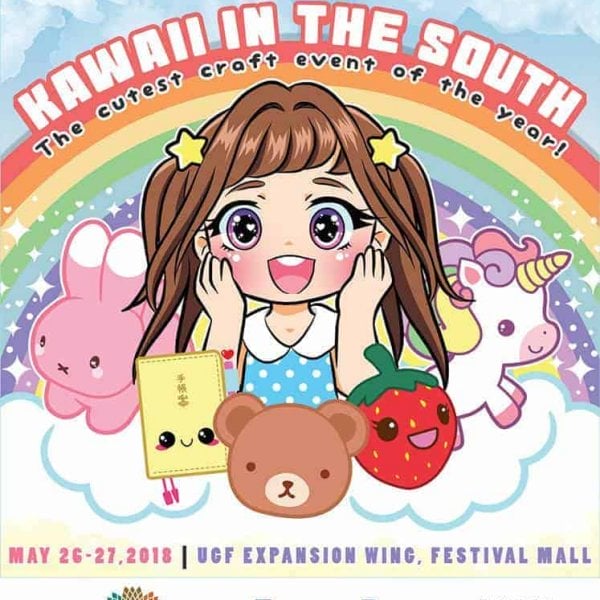 A poster for Kawaii in the South 2018 festival in Hawaii.