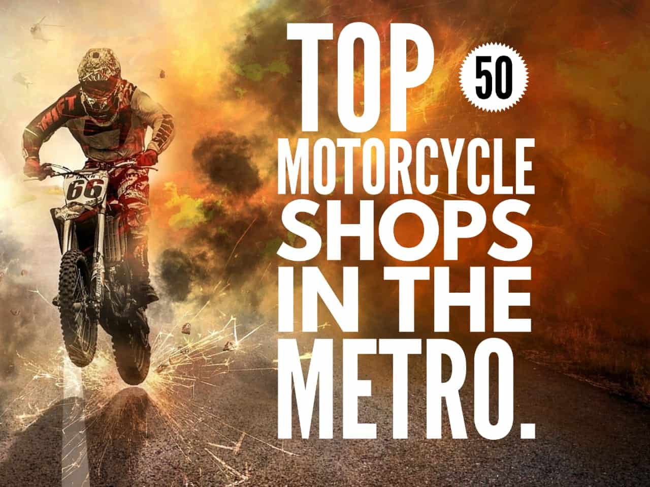 A man riding a motorcycle from one of the top 50 shops in Metro Manila, offering motorcycles for sale, parts and accessories, as well as bike repair services.