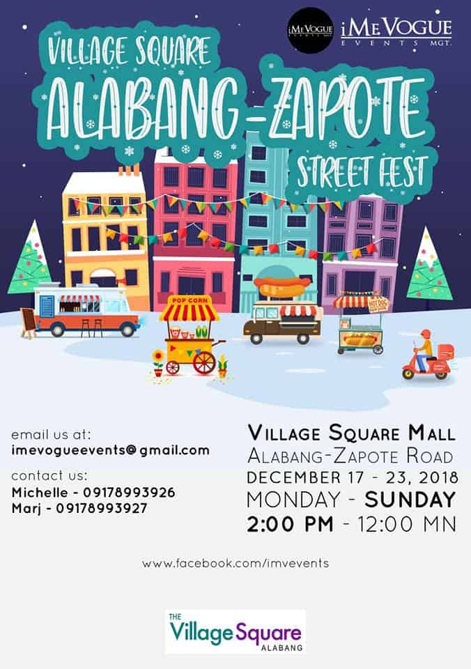A poster showcasing ALABANG - ZAPOTE Street Fest.