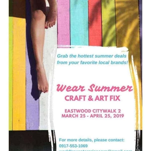 A flyer for the art fix during summer.