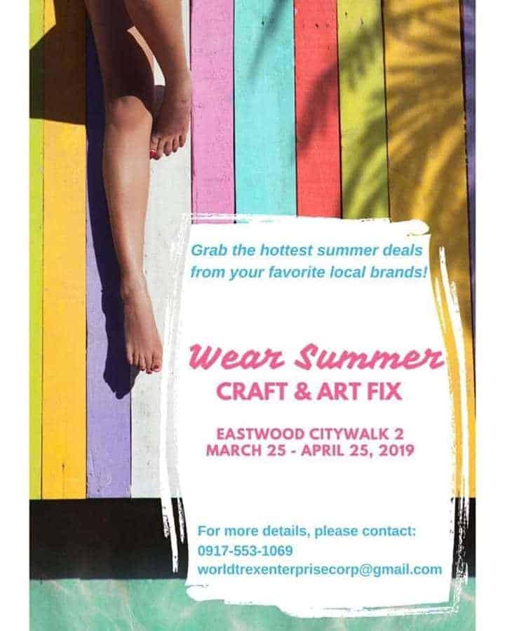A flyer for the art fix during summer.