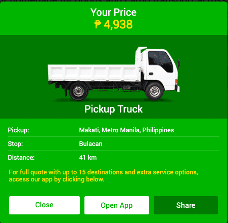 Transportify: Pickup Truck