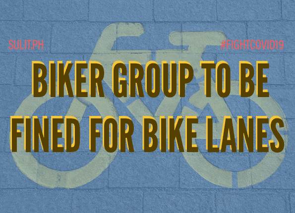 Biker group fined P1000 each by MMDA over bike lanes.