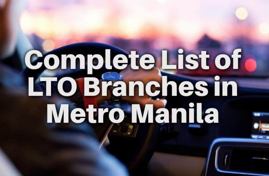 Complete LTO Branches Metro Manila