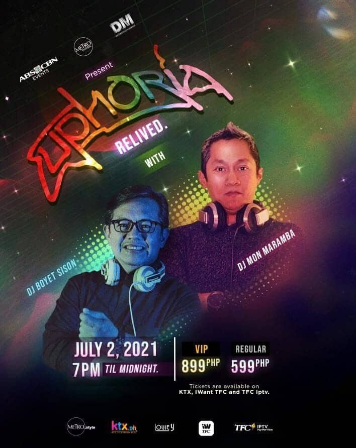 A flyer for Euphoria Relived 2021, featuring two people in front.