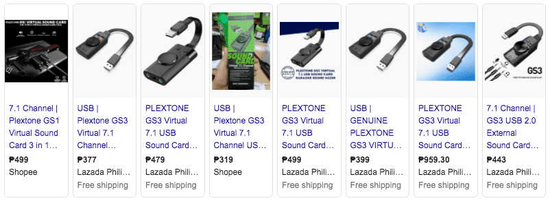 Plextone GS3 Virtual 7.1 Channel USB Sound Card