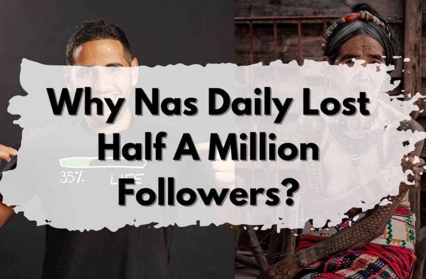 Nas Daily's loss of followers - half a million dropped.
