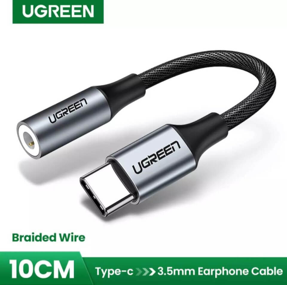 Uggreen braided wire earphone cable with DAC.