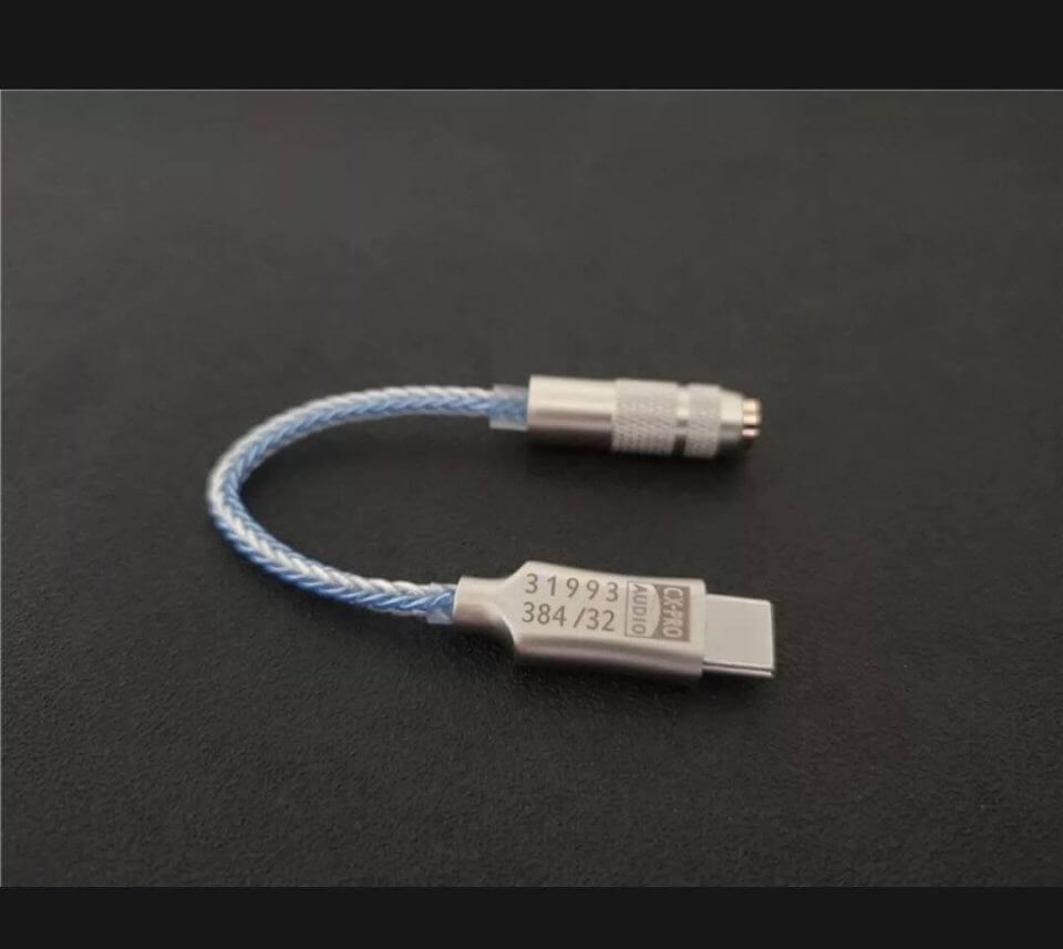 A DAC is a blue and silver usb cable.