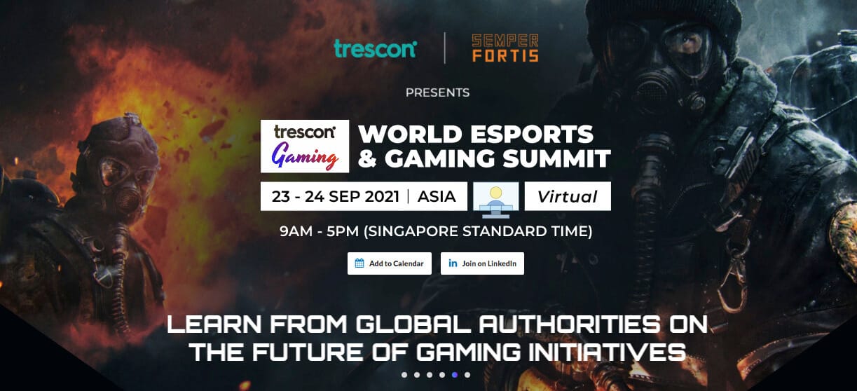 World Esports and Gaming Summit happening on 23 - 24 September 2021.