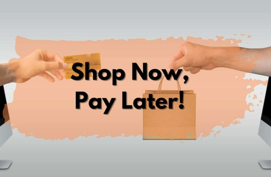 Computer screen, Shop Now, Pay Later!