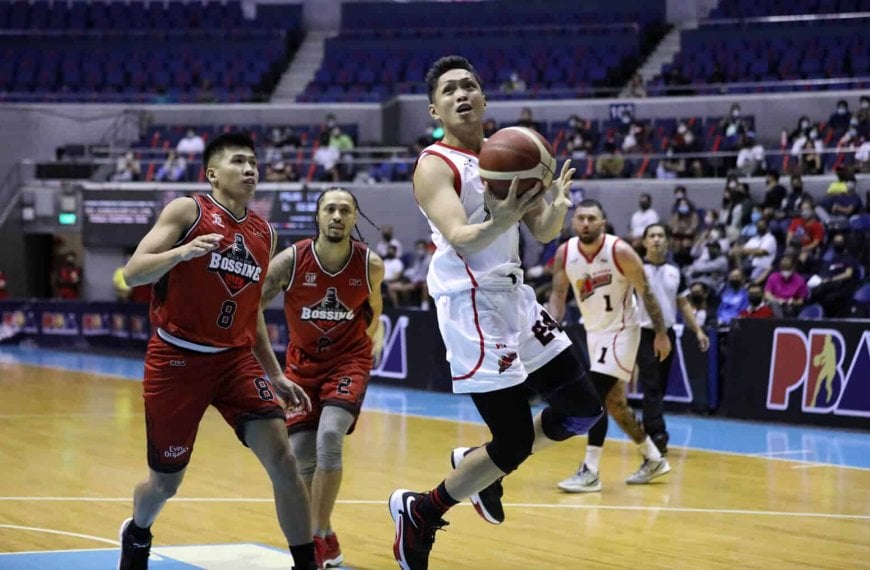 A basketball player from Alaska blocks a ball, leading Blackwater to their 24th straight loss.