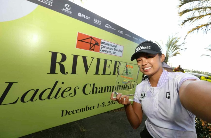 A woman named Daniella Uy captures her first title in the ICTSI Riviera Ladies Championship.