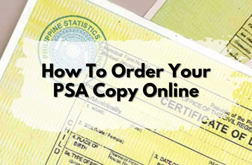 How to order your PSA copy online - Philippine Statistics Authority certificates.