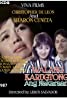 A movie poster featuring two people. On the left, a close-up of a woman's somber face. On the right, a man and woman smile warmly. Text includes: "Viva Films," "Vivamax," "Christopher De Leon," "Sharon Cuneta," "Madrasta," and "Karugtong ang Kahapon." Directed by Leroy Salvador.