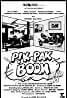 Black and white illustrated comic cover featuring a lively vivamax domestic scene in a living room. A figure on a couch reads "Pik-Pak-Boom" amid playful chaos, with the title in large, bold letters at the bottom, surrounded by cartoon-style action lines and speech bubbles.