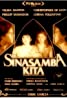 This poster for the movie Sinasamba Kita, a classic gem among must-watch Pinoy films, features silhouettes of four people against a dark background.