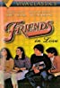 Four people sit on a bench against a yellow background with the text Friends in Love above, evoking the charm of 80s Pinoy movies.