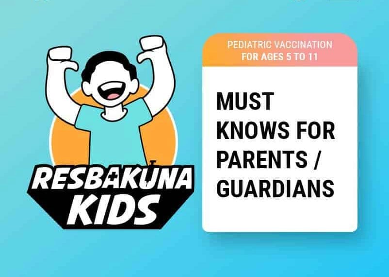 2022 sa NCR: Must know for Parents and Guardians of children aged 5-11 beginning February 4th.