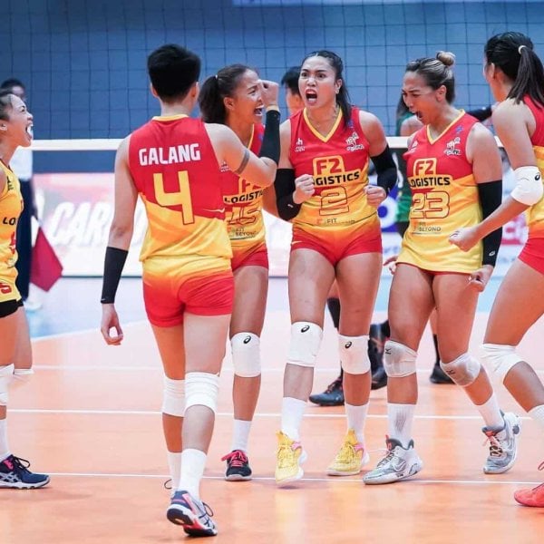 A stylish debut for F2 Logistics as they celebrate with a win on the volleyball court against Black Mamba-Army in the PVL 2022 Open Conference.
