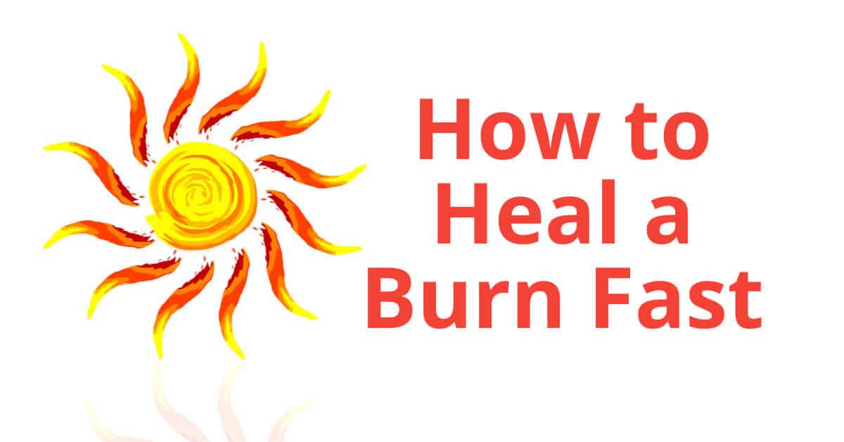 Healing a burn rapidly.