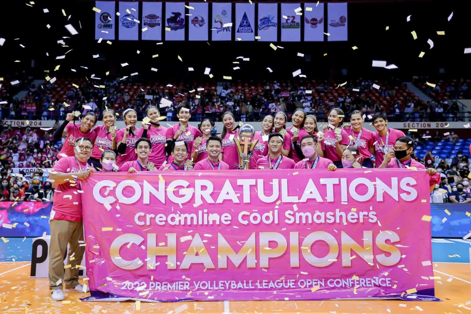 Pink banner champions.