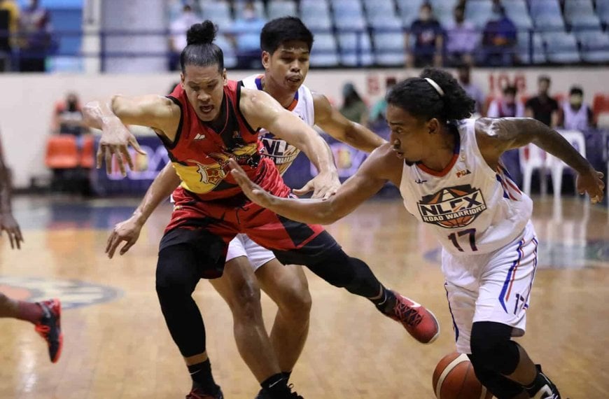 Philippine women's national basketball team secures victory against NLEX with a 100-92 score, giving San Miguel an early lead in standings.