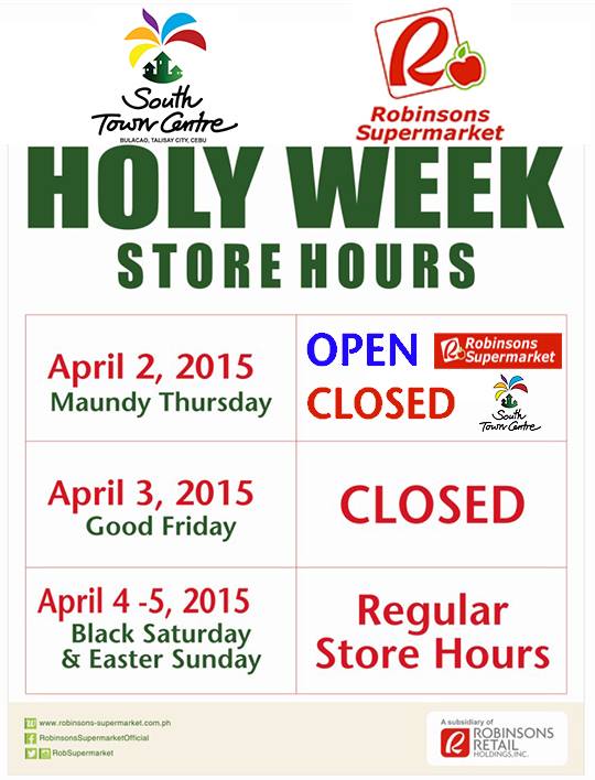 holy week schedule