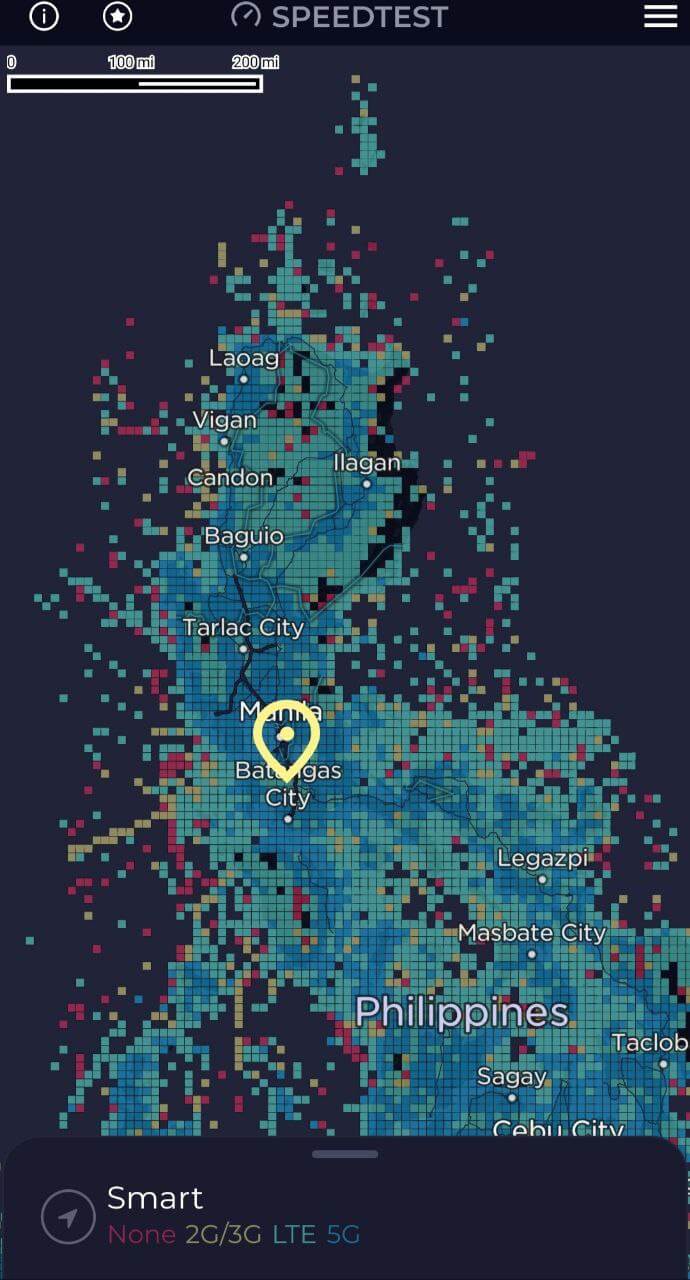Luzon Mobile connectivity Map