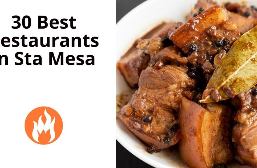 top 30 culinary establishments in sta mesa.