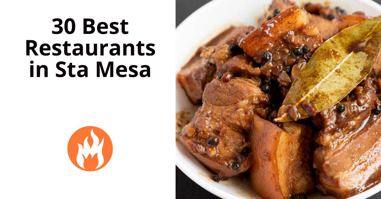 top 30 culinary establishments in sta mesa.
