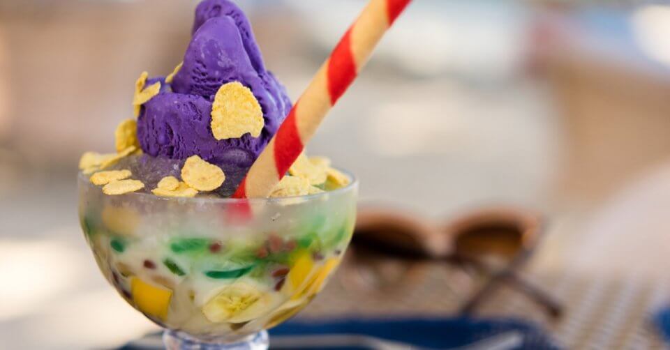 Halo Halo with ube ice cream
