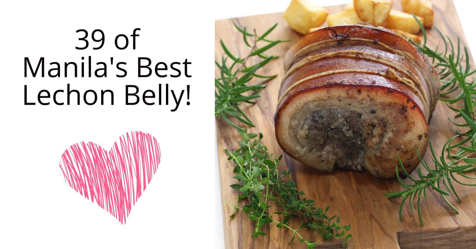 feast on 39 of manila's crispiest lechon belly, a succulent roast pork delight.