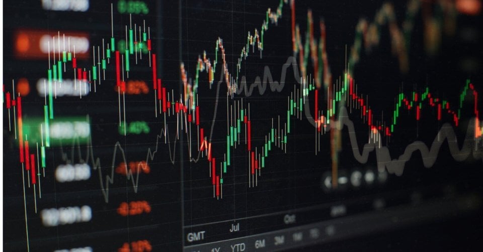 a close up of a stock chart displaying investment opportunities on a computer screen.