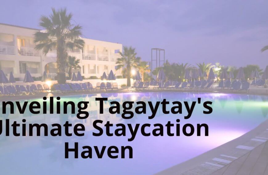 experience tagaytay's ultimate staycation haven.