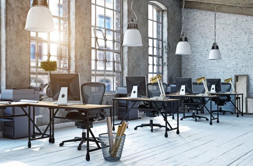 A top coworking space in Metro Manila with many desks and chairs.