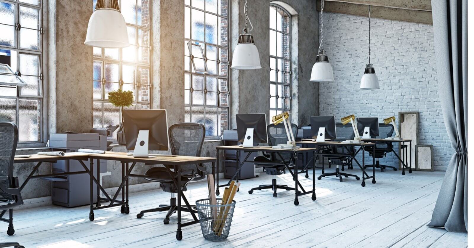 A top coworking space in Metro Manila with many desks and chairs.